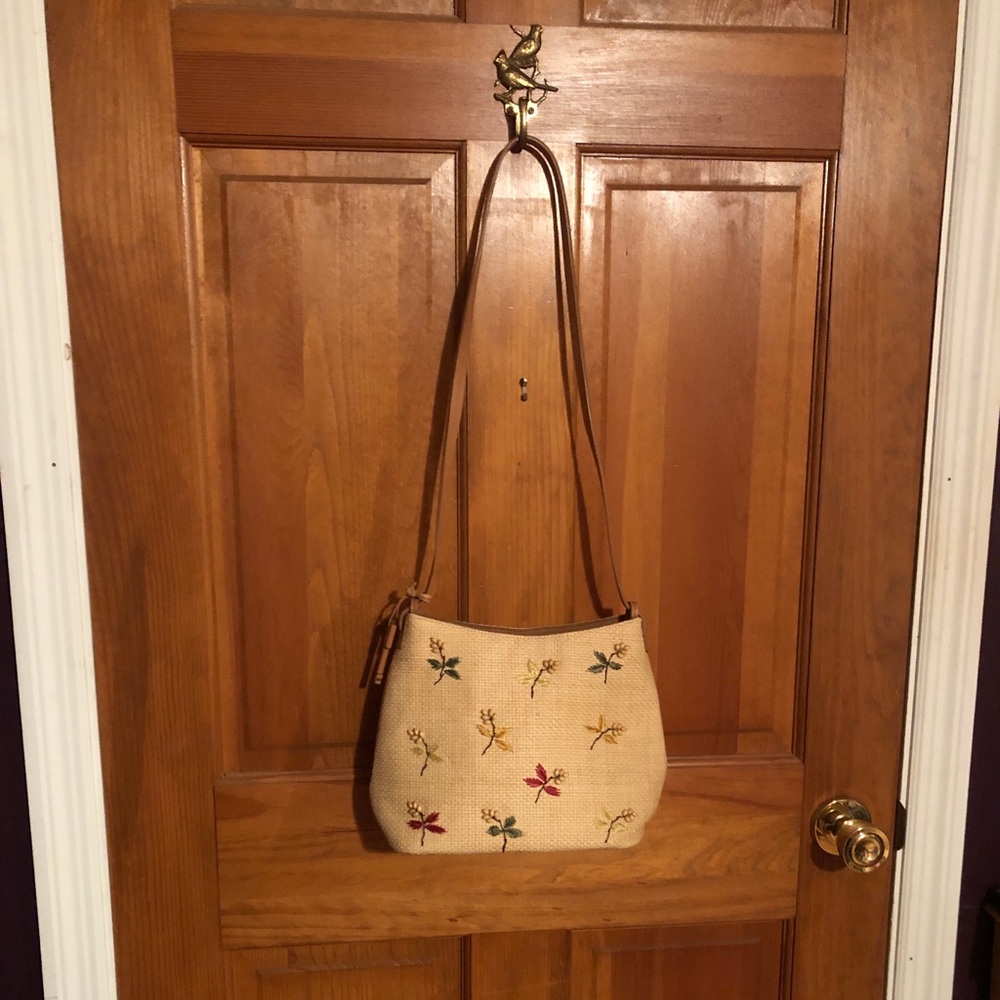 Fossil Woven Straw Shoulder Bag